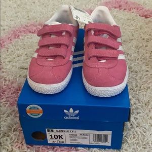 Adidas Gazelle CF I Girls Pink Sz 10K NIB NWT